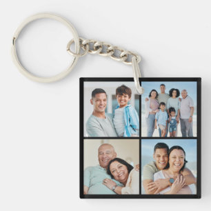 Create Your Own 4 Photo Collage Keychain