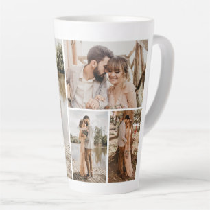 Create Your Own 4 Photo Collage Latte Mug