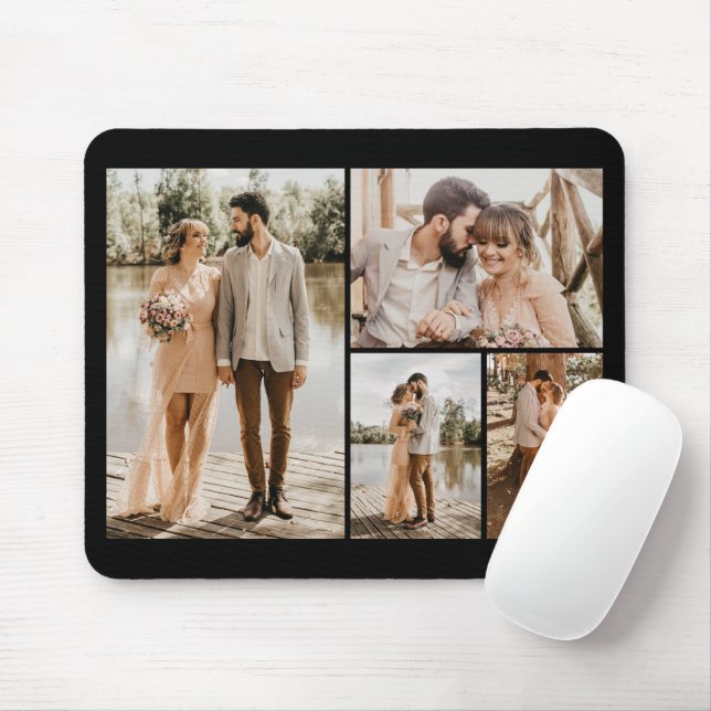 Create Your Own 4 Photo Collage Mouse Pad (With Mouse)