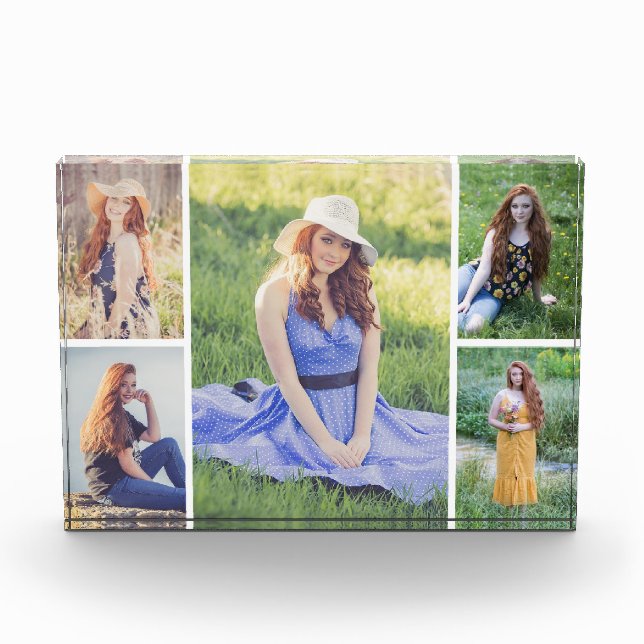 Create Your Own 4 Photo Collage Photo Block (Front)