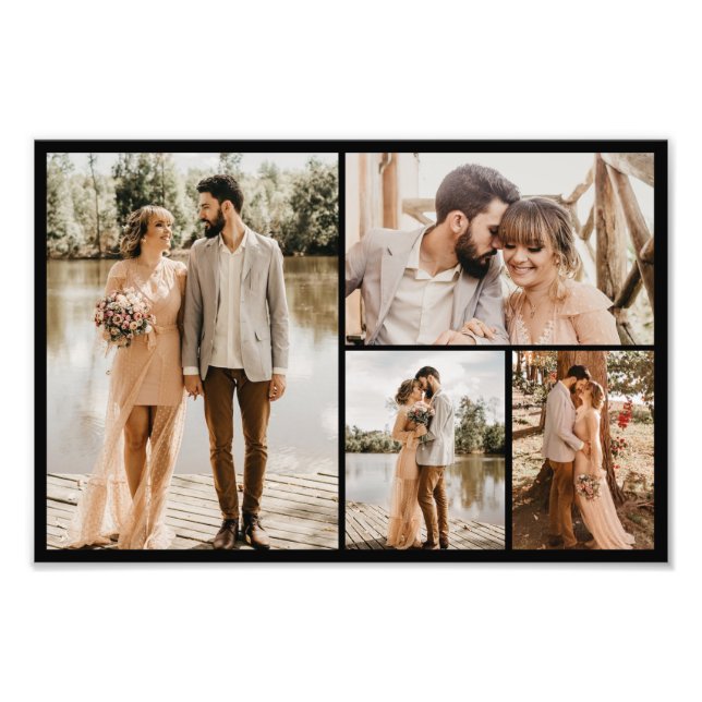 Create Your Own 4 Photo Collage Photo Enlargement (Front)