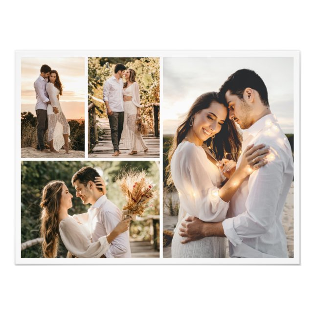 Create Your Own 4 Photo Collage Photo Enlargement (Front)