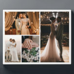 Create Your Own 4 Photo Collage Plaque<br><div class="desc">Introducing the perfect way to display your cherished memories in style - the Photo Collage Plaque! This stunning plaque allows you to showcase your custom photos in a unique and beautiful way. Imagine having a beautiful collage of your family, friends, and vacation photos hanging in your home or office. You...</div>