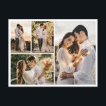 Create Your Own 4 Photo Collage Postcard<br><div class="desc">Create your own 4 Photo Collage for Christmas, Birthdays, Weddings, Anniversaries, Graduations, Father's Day, Mother's Day or any other Special Occasion, with our easy-to-use design tool. Add your favourite photos of friends, family, vacations, hobbies and pets and you'll have a stunning, one-of-a-kind photo collage. Our custom photo collage is perfect...</div>