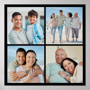 Create Your Own 4 Photo Collage Poster