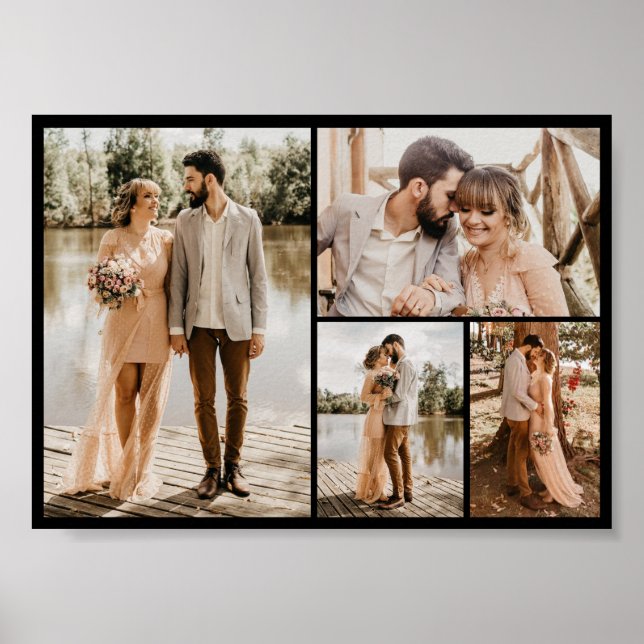 Create Your Own 4 Photo Collage Poster (Front)