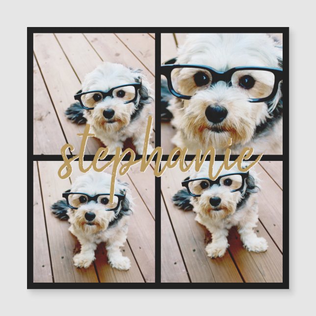 Create Your Own 4 Photo Collage - Script Name (Front)