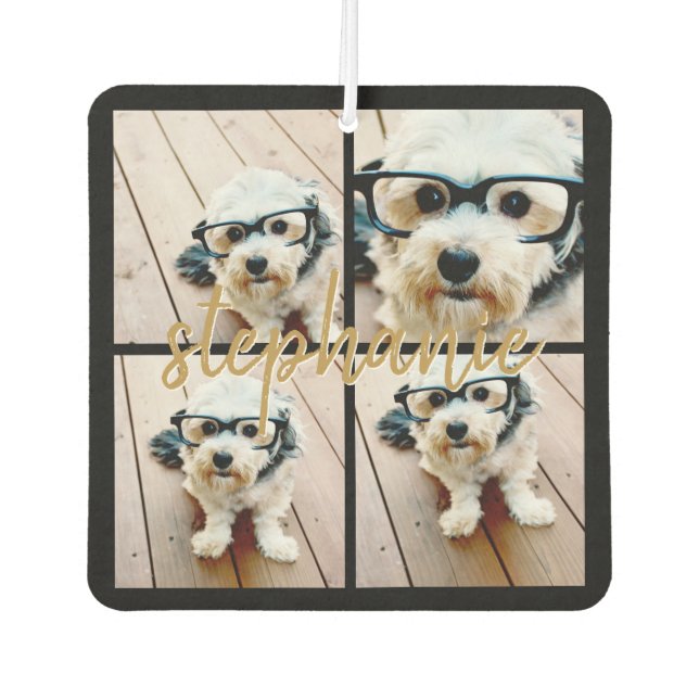 Create Your Own 4 Photo Collage - Script Name Air Freshener (Front)