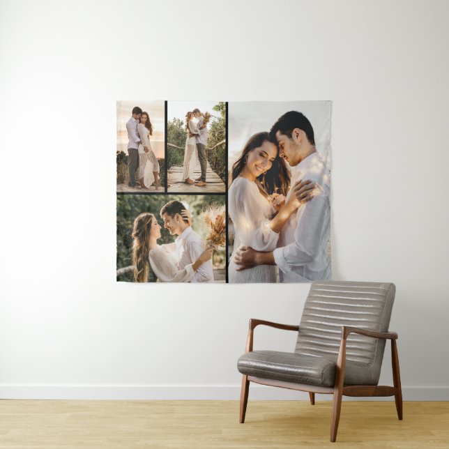Create Your Own 4 Photo Collage Tapestry (In Situ (Horizontal))