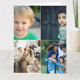 Create Your Own 4 Photo Collage Thank You Card