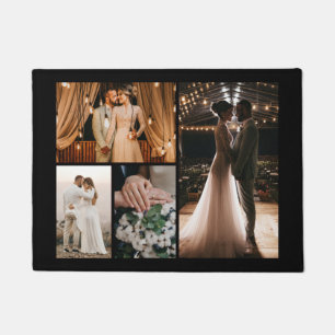 Create Your Own 4 Photo Collage Welcome Sign Doormat