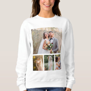 Create Your Own 4 Photo Wedding Collage Sweatshirt