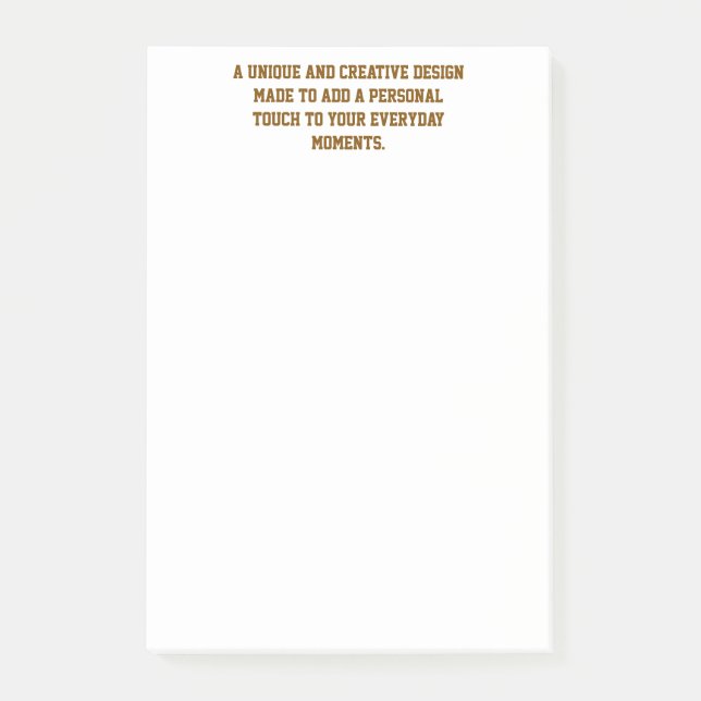 Create Your Own 4"x6" Post-it Notes (Front)