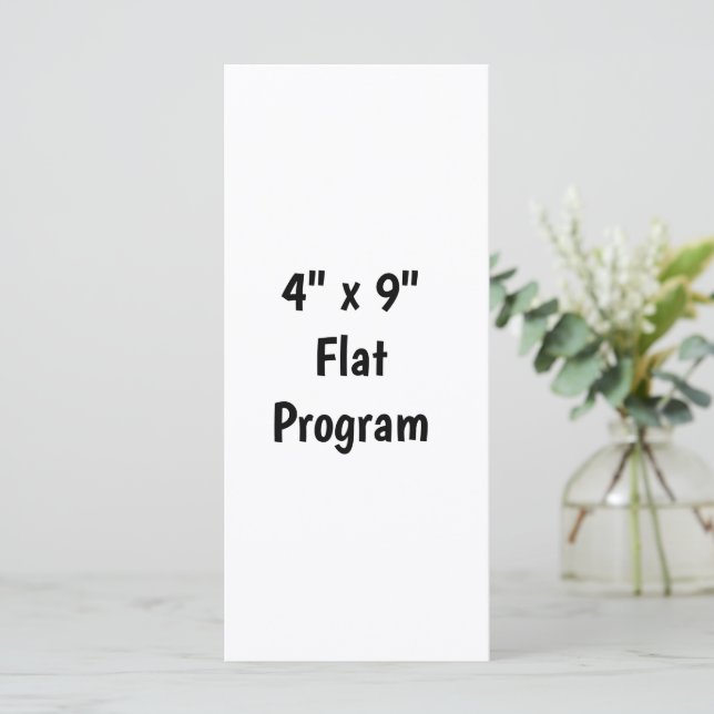 Create Your Own 4" x 9" Flat Program (Standing Front)
