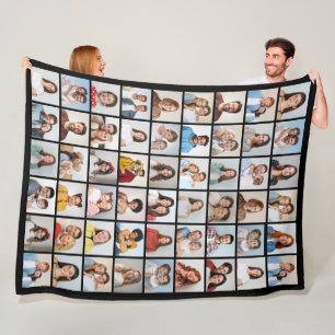 Create Your Own 54 Photo Collage Fleece Blanket