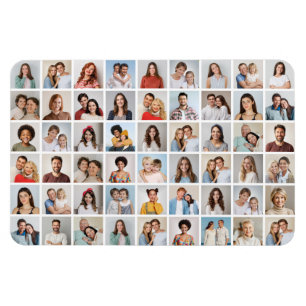 Create Your Own 54 Photo Collage Flexible  Magnet