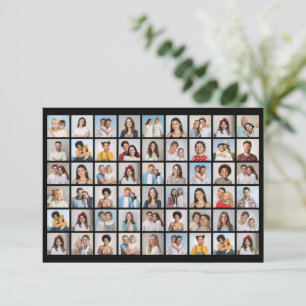 Create Your Own 54 Photo Collage Greeting Card