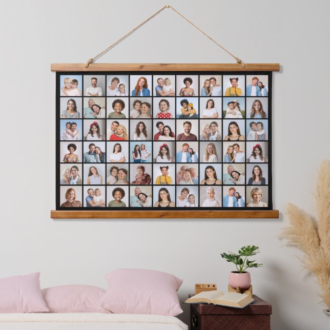 Create Your Own 54 Photo Collage Hanging Tapestry (Bedroom)