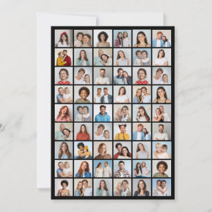 Create Your Own 54 Photo Collage Note Card