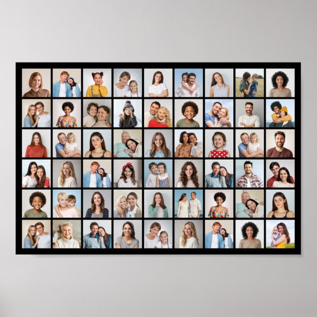 Create Your Own 54 Photo Collage Poster (Front)