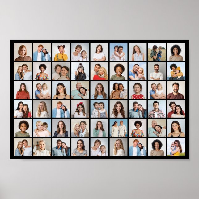 Create Your Own 54 Photo Collage Poster (Front)