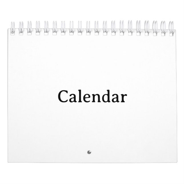 Create Your Own 5.5" x 7" Two Page Small White Calendar (Cover)