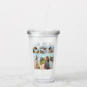 Create Your Own 5 Photo Collage Acrylic Tumbler
