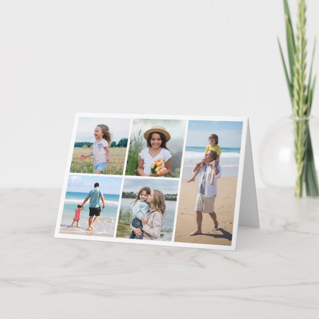 Create Your Own 5 Photo Collage Card (Front)
