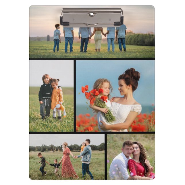 Create Your Own 5 Photo Collage Clipboard (Front)