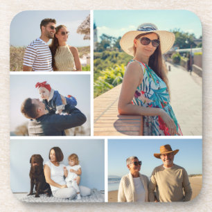 Create Your Own 5 Photo Collage Coaster