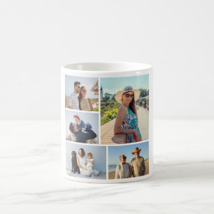 Create Your Own 5 Photo Collage Coffee Mug
