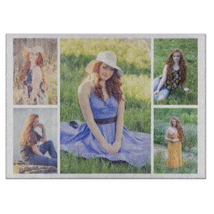 Create Your Own 5 Photo Collage Cutting Board