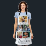 Create Your Own 5 Photo Collage Family Quote Name Apron<br><div class="desc">Design your own personalized photo apron by adding 5 favourite pictures. Customize with family name and established year.</div>