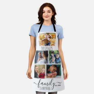 Create Your Own 5 Photo Collage Family Quote Name Apron