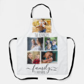 Create Your Own 5 Photo Collage Family Quote Name Apron (Front)