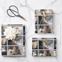 Create Your Own 5 Photo Collage Grey Border
