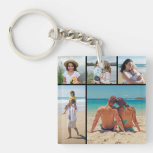 Create Your Own 5 Photo Collage Keychain