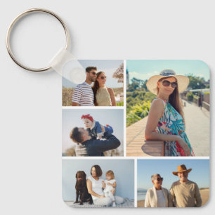 Create Your Own 5 Photo Collage Keychain