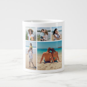 Create Your Own 5 Photo Collage Large Coffee Mug
