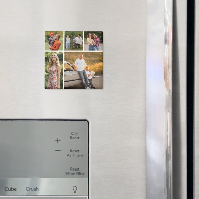 Create Your Own 5 Photo Collage Magnet (In Situ (Fridge))