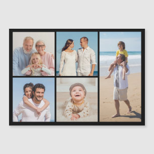 Create Your Own 5 Photo Collage Magnetic Card