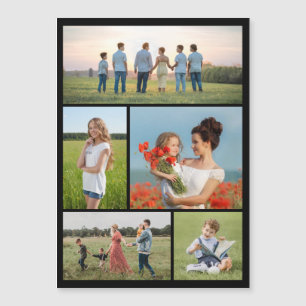 Create Your Own 5 Photo Collage Magnetic Card