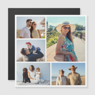 Create Your Own 5 Photo Collage Magnetic Card