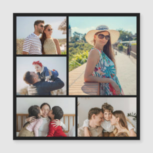 Create Your Own 5 Photo Collage Magnetic Card