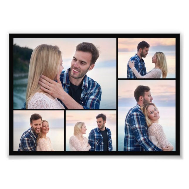 Create Your Own 5 Photo Collage Photo Enlargement (Front)
