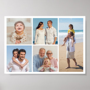 Create Your Own 5 Photo Collage Poster