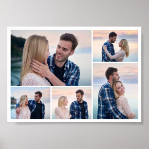 Create Your Own 5 Photo Collage Poster