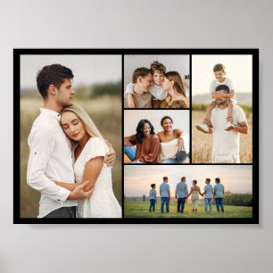 Create Your Own 5 Photo Collage Poster