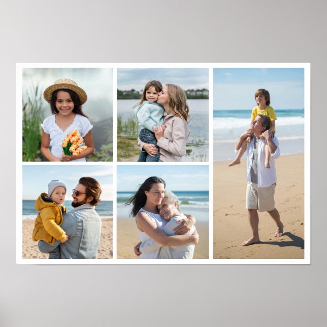 Create Your Own 5 Photo Collage Poster (Front)