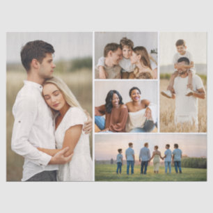 Create Your Own 5 Photo Collage Tissue Paper